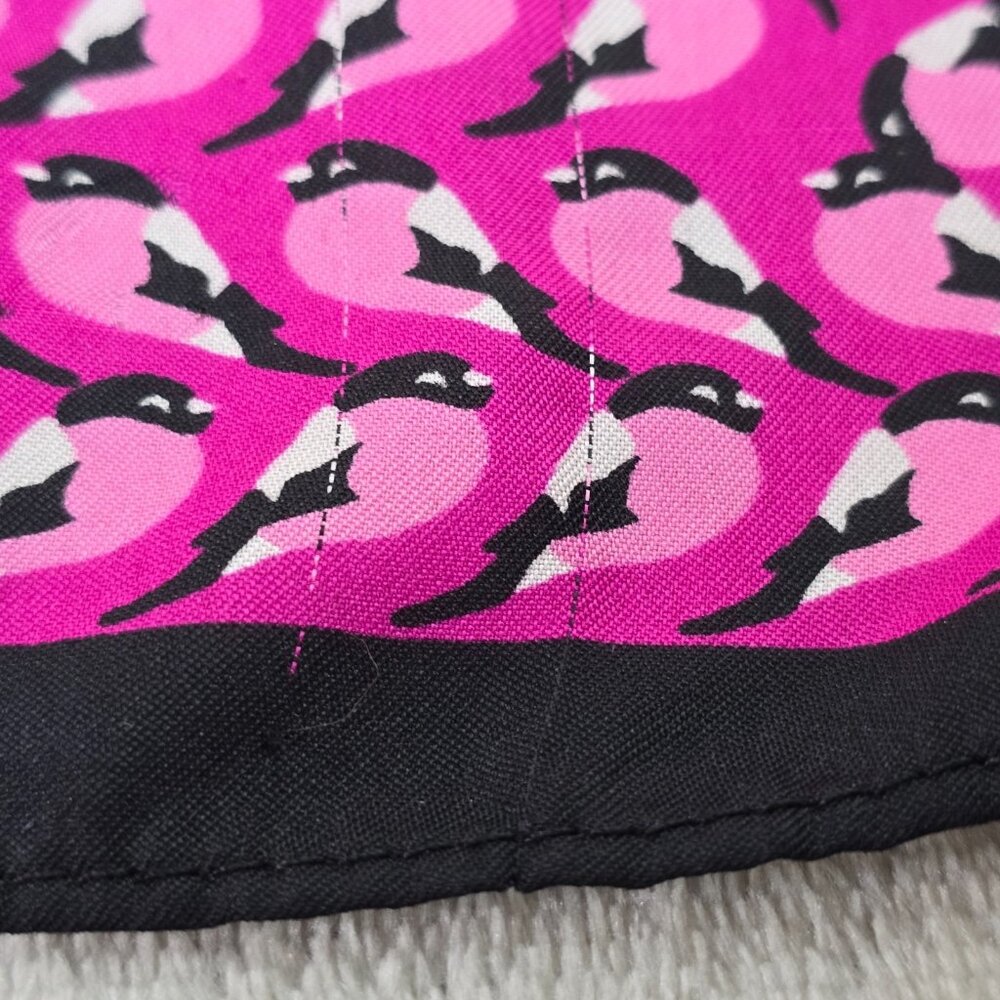 Square Scarf Women Purple Birds Magenta Whimsical Novelty Print Bold Color Pop - Picture 4 of 13